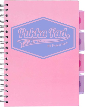 Kołozeszyt B5 Pukka Pastel Project Book linia różowy