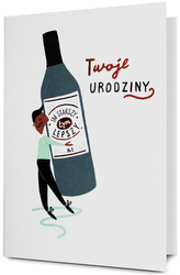 Karnet B6 HM-200 urodziny meskie butelka, miedziane HM200-3024