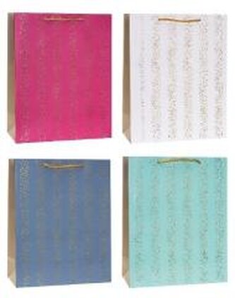 Torebka ozdobna 31x42x12cm hot-stamp mix ROZETTE