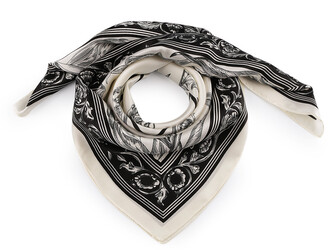 Saténový šátek 70x70 cm - 1 ks - 40 krémová světlá