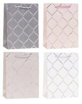 Torebka ozdobna 26x32x10cm hot-stamp mix ROZETTE