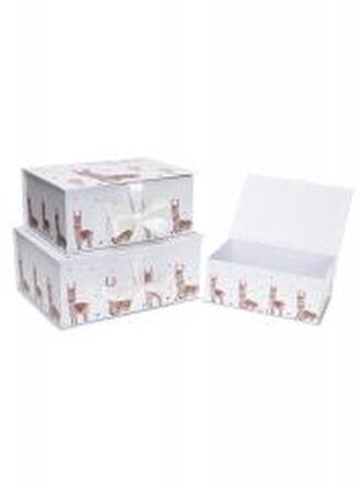 Pudełko prostokątne 3szt lama ROZETTE