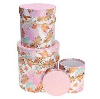 Pudełko Flower Box 3szt różowy ROZETTE