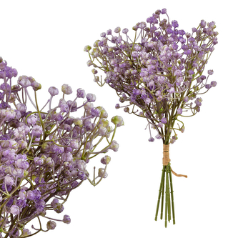 VIRIDIS Kwiat sztuczny Gipsówka pęczek x6 15x15x33cm AW25