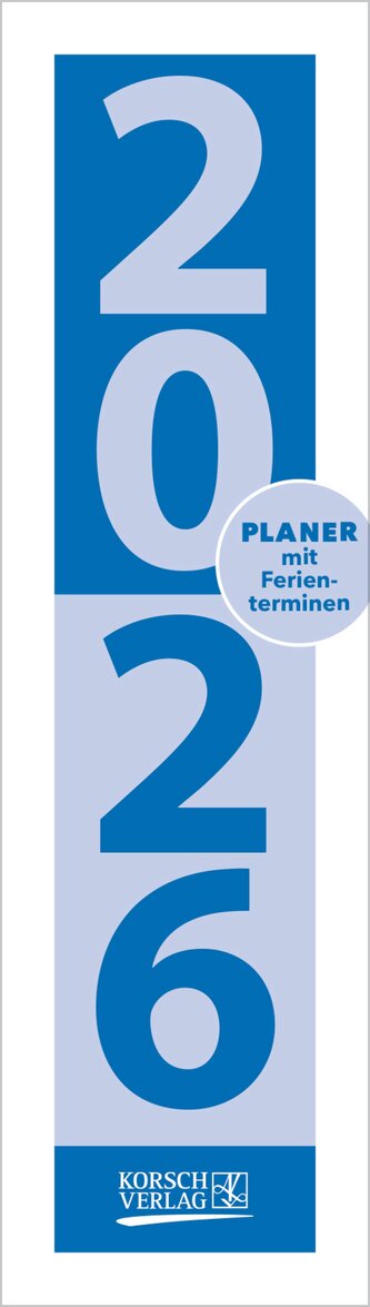 Streifenplaner Mini Blau 2026