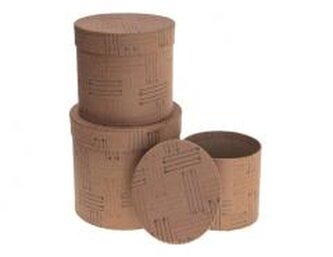 Pudełko Flower Box 3szt brązowy ROZETTE