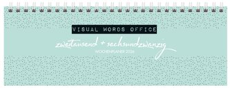 Tischquerkalender Visual Words Office 2026
