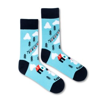 Ponožky Zimní krása Modré M (39-42)