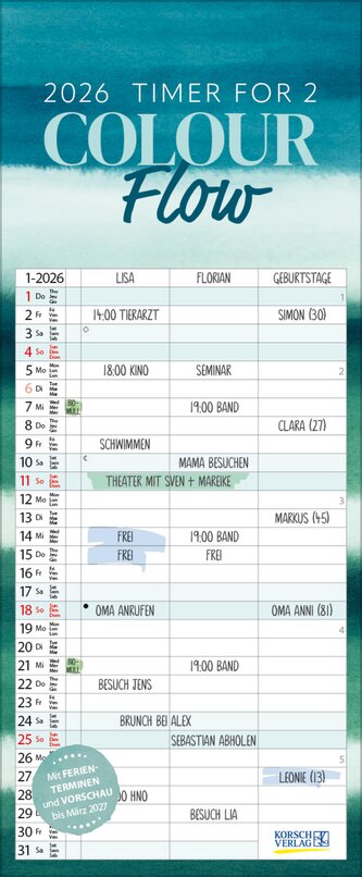 Timer for 2 Colourflow 2026