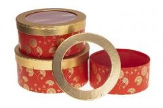 Pudełko Flower Box 3szt czerwony ROZETTE