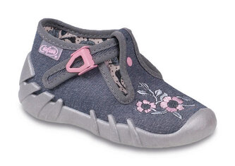 110P233 23 - dívčí přezka, šedá, kytičky 110P233_26