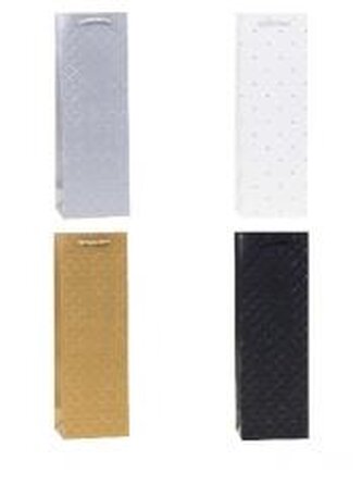 Torebka ozdobna na butelkę 12x36x9cm mix ROZETTE