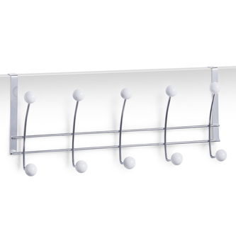 ZELLER Nástěnný věšák bílý 10 háčků 48x8x18,5cm