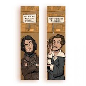 Zakładka kartonowa - Mickiewicz vs Słowacki
