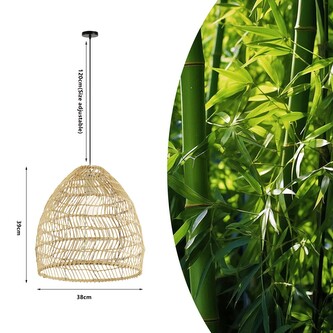 Immax BOHO DELICADO designové závěsné svítidlo, D40cm. E27, přírodní ratan Immax BOHO DELICADO designové závěsné svítidlo, D40cm. E27, přírodní ratan