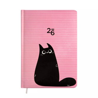 Kalendarz 2026 B6 tygodniowy. Kot