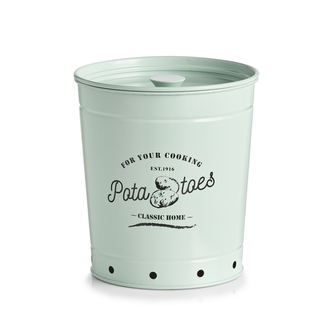 Zeller Kovová dóza na brambory mátová 21,5