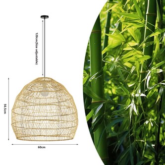 Immax BOHO  DELICADO designové závěsné svítidlo, D60cm. E27, přírodní ratan Immax BOHO  DELICADO designové závěsné svítidlo, D60cm. E27, přírodní ratan