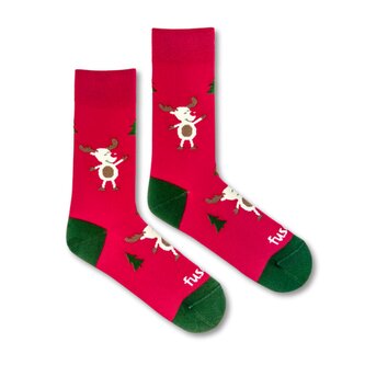 Ponožky sob trsá Červené M (39-42)