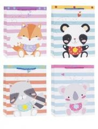 Torebka ozdobna 26x32x10cm hot-stamp mix ROZETTE