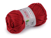Bavlněná pletací příze Limone 50 g - 1 ks - 34 (208) červená