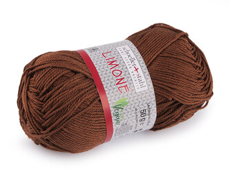 Bavlněná pletací příze Limone 50 g - 1 ks - 37 (201) hnědá