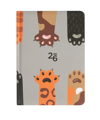 Kalendarz 2026 B6 tygodniowy. Łapki