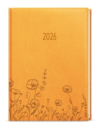 Denní diář 2026 David Vivella s ražbou A5 okrová Louka