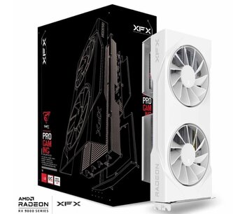 XFX Swift AMD Radeon RX 9060 XT OC 8GB GDDR6 Gaming edition, dual fan - white