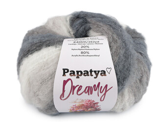 Pletací příze Papatya Dreamy 100 g - 1 ks - 6 (09) šedá