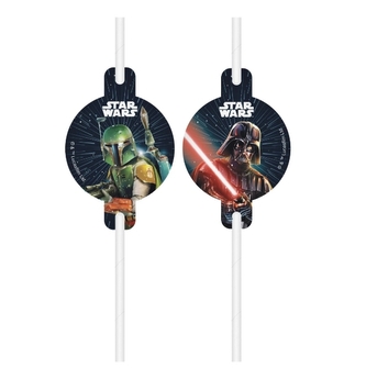 Papírová brčka Star Wars Galaxy – 4 ks