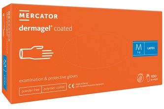 Latexové rukavice Mercator dermagel coated 100 ks Velikost: XL