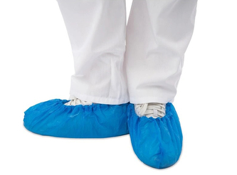 Návlek na obuv CPE modrý, 43 x 15 cm, 20 mi, 100ks