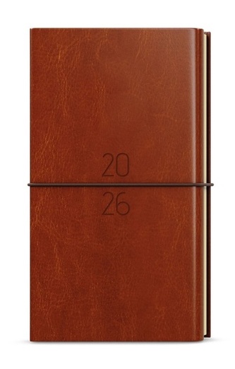 Týdenní diář 2026 Jakub Dueto kapesní hnědá