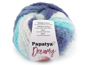 Pletací příze Papatya Dreamy 100 g - 1 ks - 5 (08) modrá