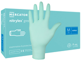 Jednorázové nitrilové zdravotnické rukavice Mercator NITRYLEX zelené 100 ks Velikost: L