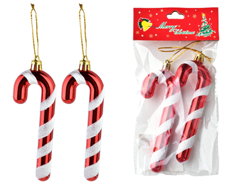 SANTA LILA Komplet 2 bombek LASKA 4,5x1,5x12cm