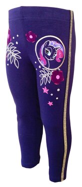 Dívčí legíny MY LITTLE PONY stříbrný lampas a kamínky, modrá, velikost: 98