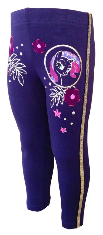 Dívčí legíny MY LITTLE PONY stříbrný lampas a kamínky, modrá, velikost: 98