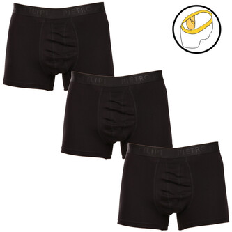 3PACK pánské boxerky Pietro Filipi balls holder černé (3PBHC1) L
