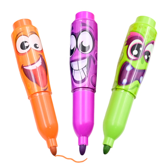 SCENTOS ST 10498 Pachnące markery -śmieszne minki 3 szt SCENTOS ST 10498 Pachnące markery -śmieszne minki 3 szt