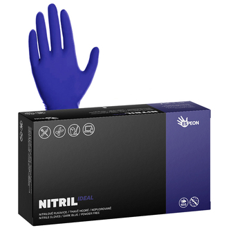 Nitrilové rukavice Espeon NITRIL IDEAL 100 ks, nepudrované, tmavě modré, 3.5 g Velikost: L