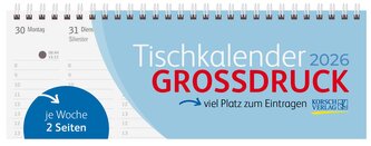 Tischquerkalender Großdruck 2026