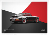 Umělecký tisk Porsche 911 RS - 1973 - Black, Automobilist, 30 × 21 cm