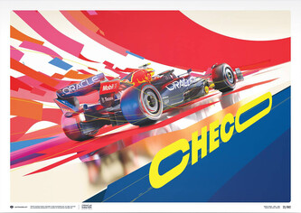 Umělecký tisk Oracle Red Bull Racing - Sergio Pérez - 2022 - Mini Poster, Automobilist, 30 × 21 cm