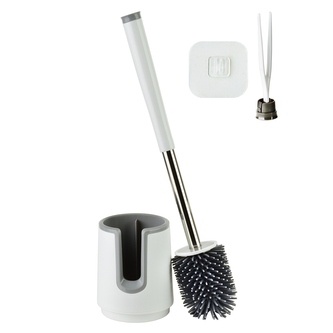 EDA SILICONE Szczotka WC biała 10x41cm TPR