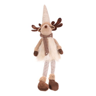 Sob - látková figurka, visící nohy, béžovo-hnědá