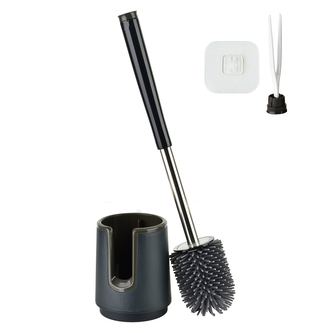 EDA SILICONE Szczotka WC czarna 10x41cm TPR