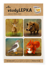Lesní svět všudyLEPKA vel. 1 -015 - Mix lesní zvířátka 2.