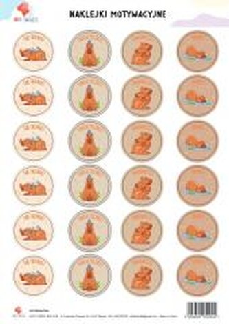 Naklejki motywacyjne A4 Kapibara motywiara